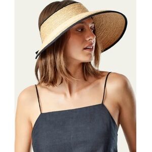 Helen Kaminski Mai Raffia Visor Hat